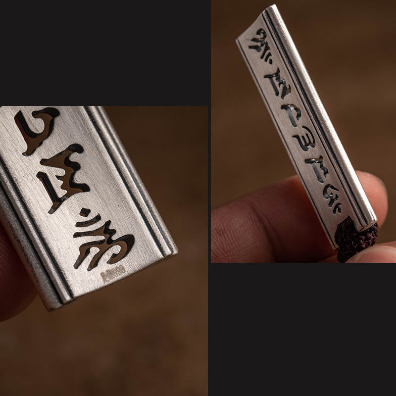 999 Sterling Silver Om Mani Padme Hum Engraved Lotus Wisdom Necklace Pendant