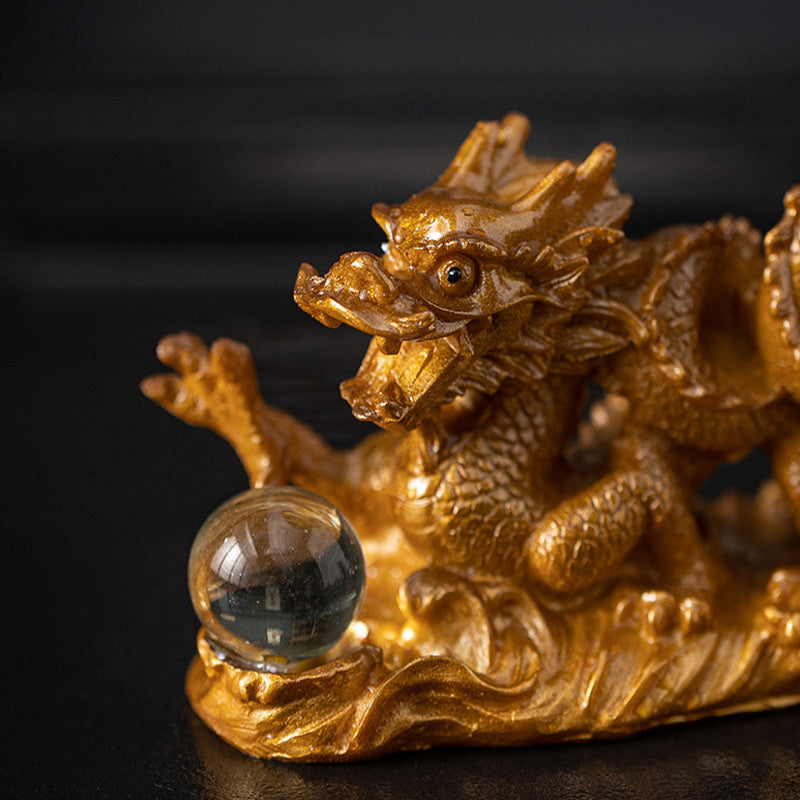 Year Of The Dragon Color Changing Resin Luck Success Tea Pet Home Figurine Decoration