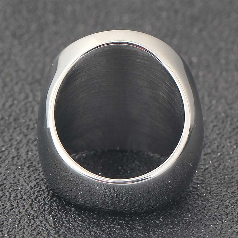 Titanium Steel 12 Constellations Zodiac Bagua Rotating Band Ring