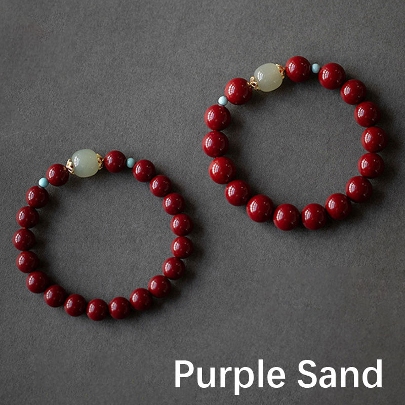 Cinnabar Green Aventurine Fortune Luck Bracelet