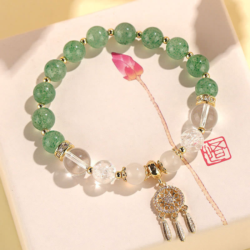 Dreamcatcher Natural Gemstone and Crystal Energy Anchor Bracelet