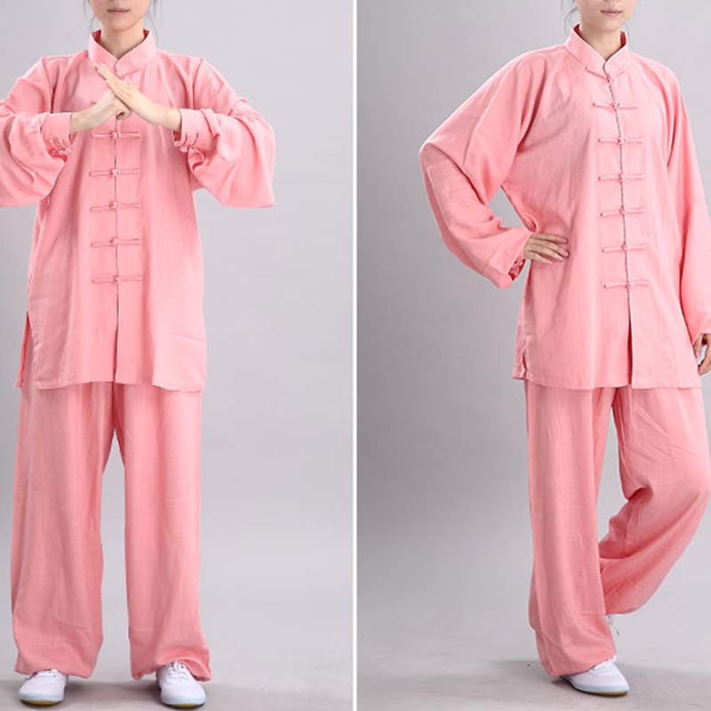 Meditation Zen Prayer Spiritual Tai Chi Qigong Practice Unisex Embroidery Clothing Set