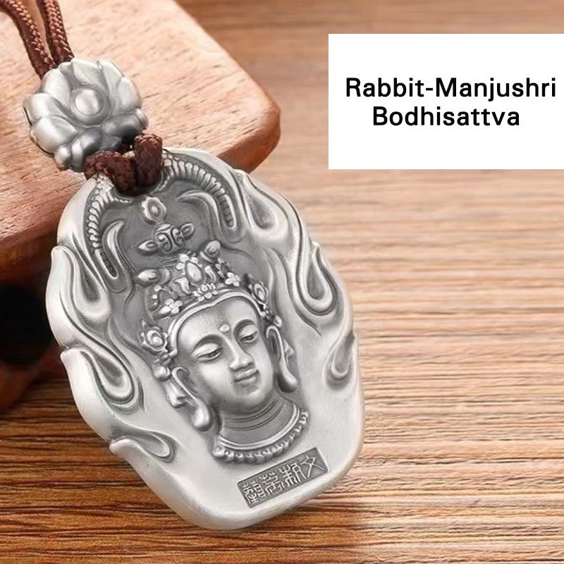 Chinese Zodiac Natal Buddha Om Mani Padme Hum Lotus Compassion Necklace Pendant