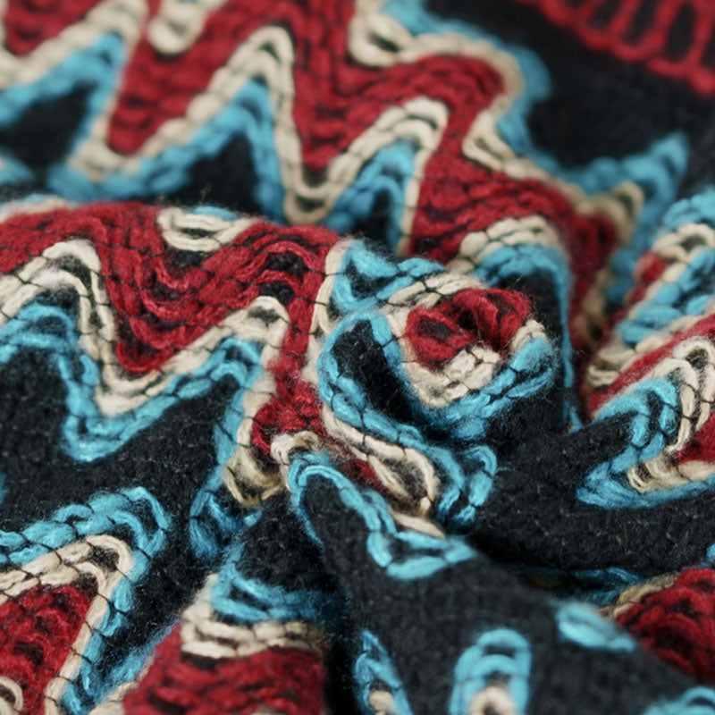 Tibetan Shawl Striped Knitted Tassels Pullover Winter Cozy Travel Scarf Wrap