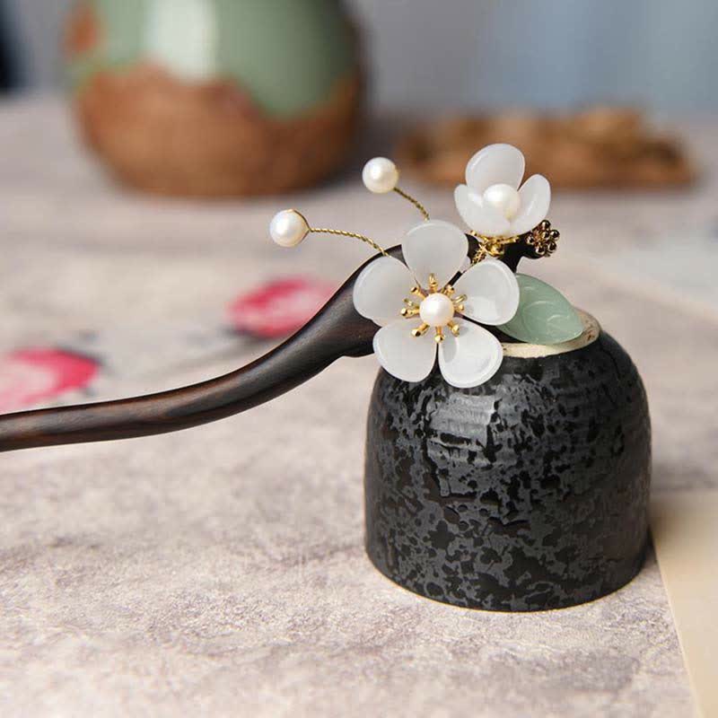 Ebony Flower Protection Blessing Hairpin Decorations