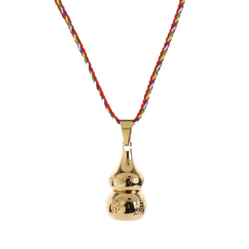 Tibetan Yin Yang Symbol Gourd Harmony Titanium Steel Necklace Pendant