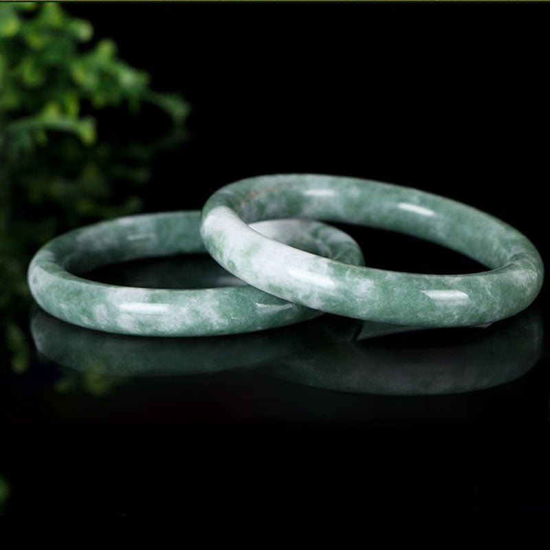 Natural Jade Luck Abundance Bangle Bracelet