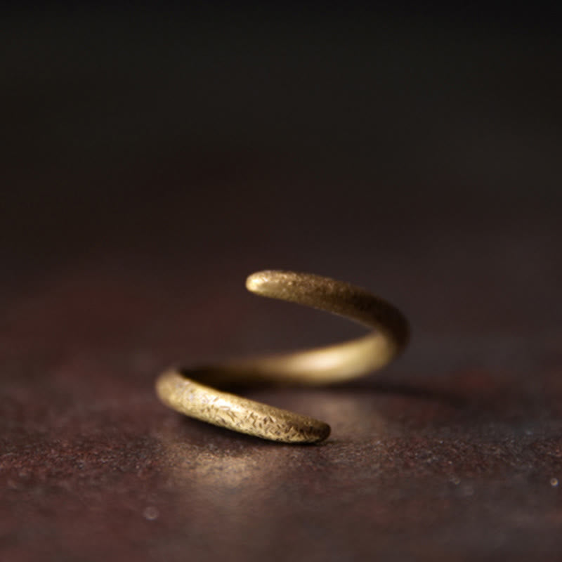 Simple Design Copper Luck Adjustable Ring