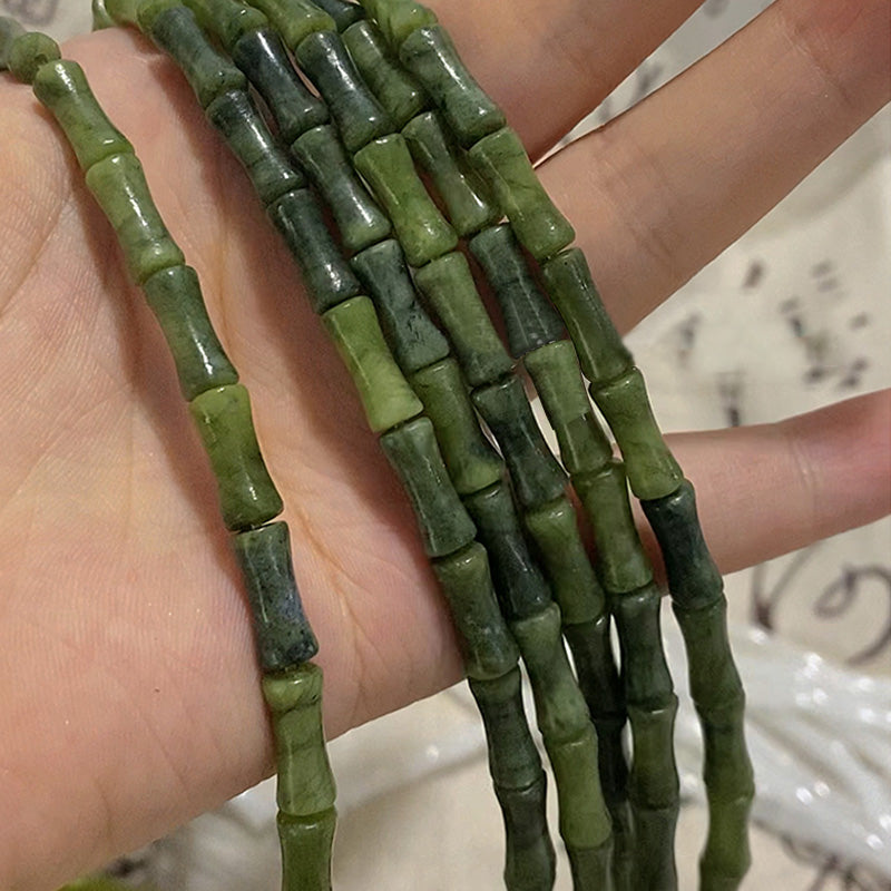 925 Sterling Silver Bamboo Motif Peridot Gemstone Resilience Bracelet
