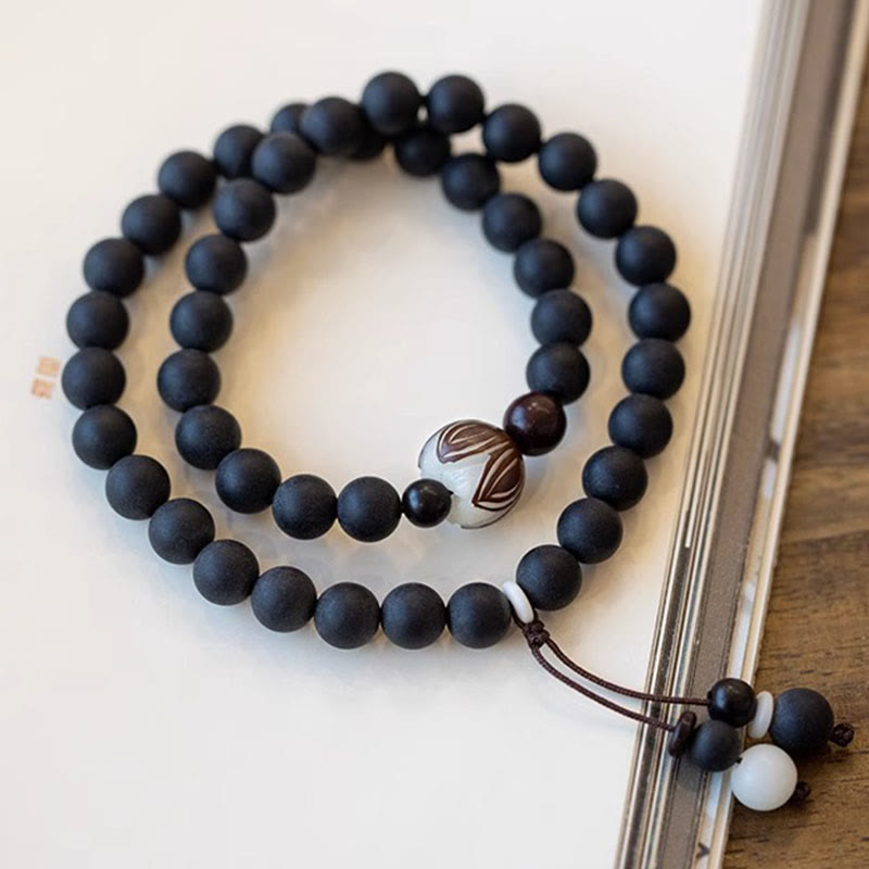 Tibetan Double Layer Cypress Bodhi Lotus Healing Bracelet