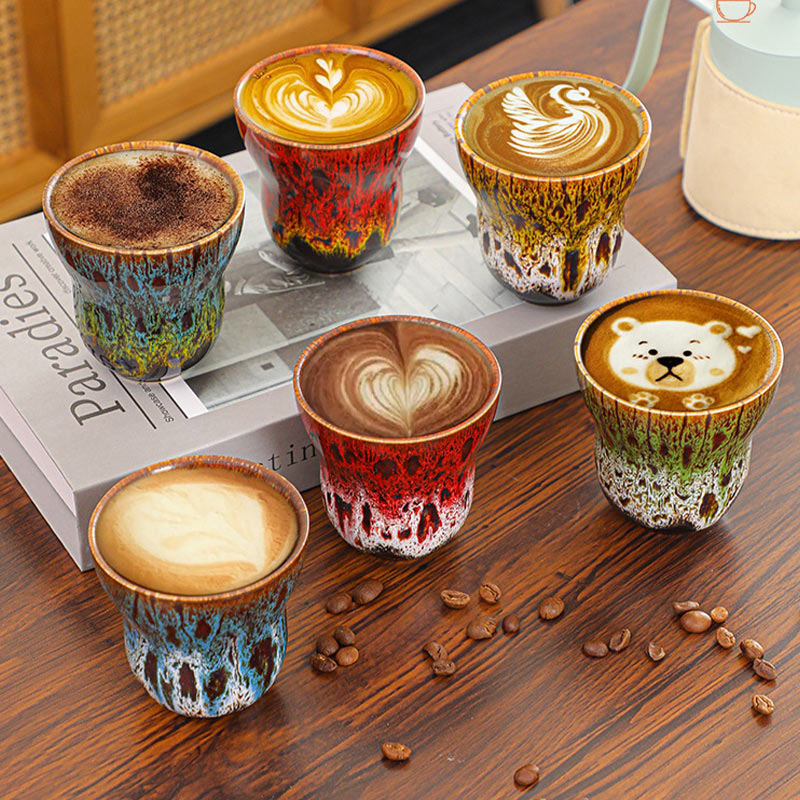 Vintage Kiln Change Design Ceramic Coffee Mug Tea Cup 150ml