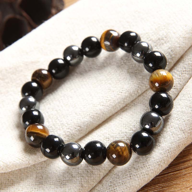 Tibetan Tiger's Eye Bracelet Necklace Set