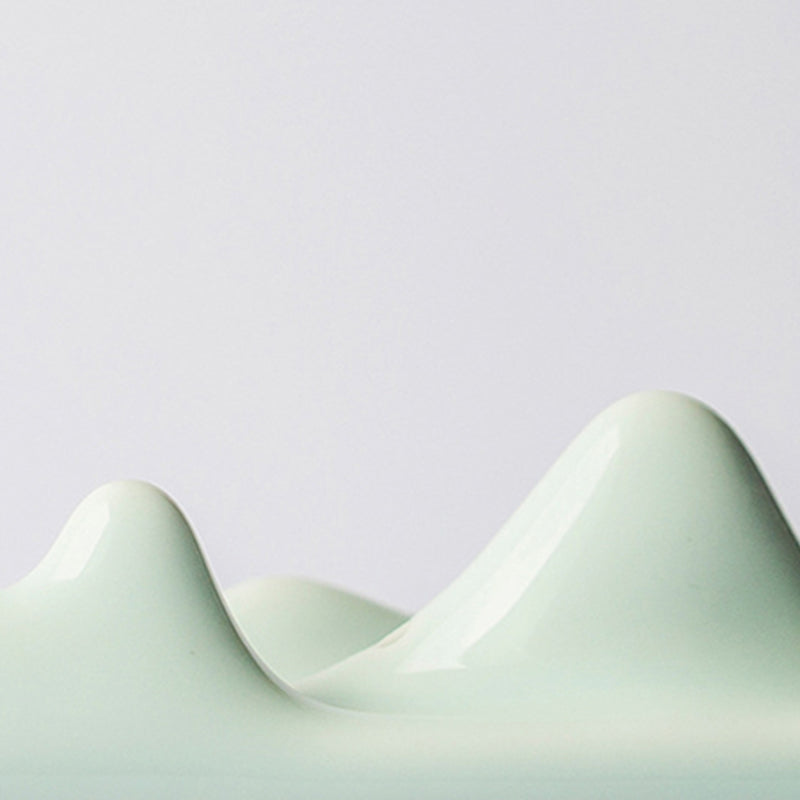 Mountain Cloud Incense Burner for Meditation & Balance - White & Green Styles