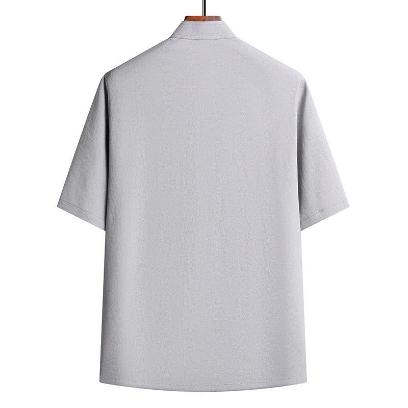 Tactile Breathable Mandarin Collar Qi Gong Men's Meditation Set