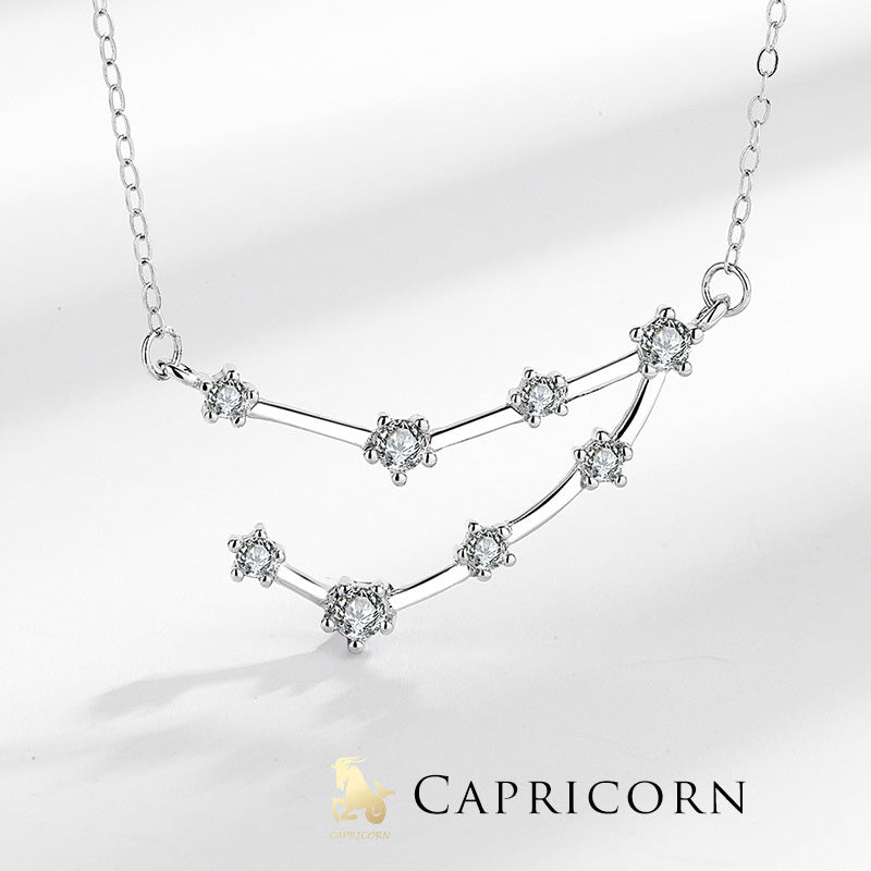 925 Sterling Silver 12 Constellations of the Zodiac Astrology Blessing Necklace Pendant
