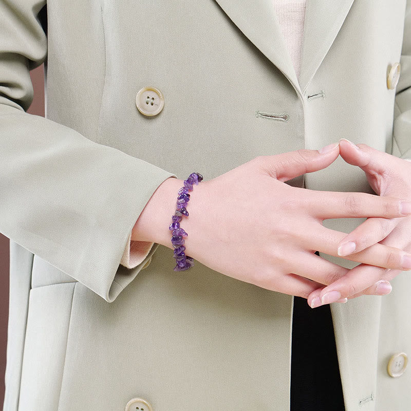 Irregular Cut Crystal Stone Bracelet | Natural Energy Anchor