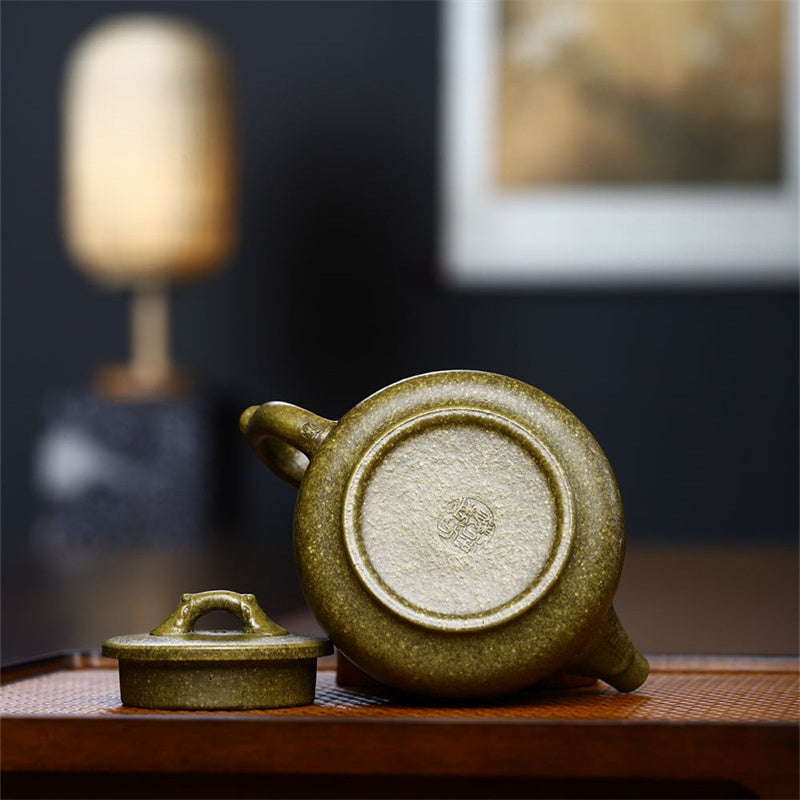 Yixing Semi-handmade Yellow Green Purple Clay Kung Fu Teapot 240ml