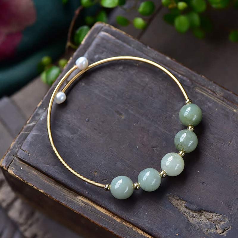 Jade Abundance Luck Blessing Bracelet Bangle