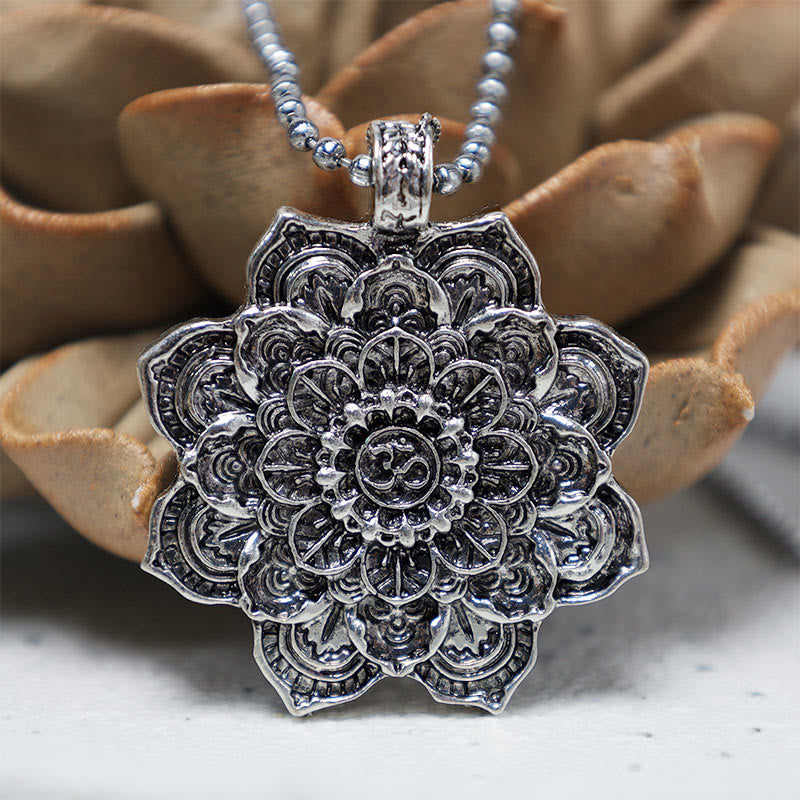 Tibetan Lotus Blessing Necklace Pendant