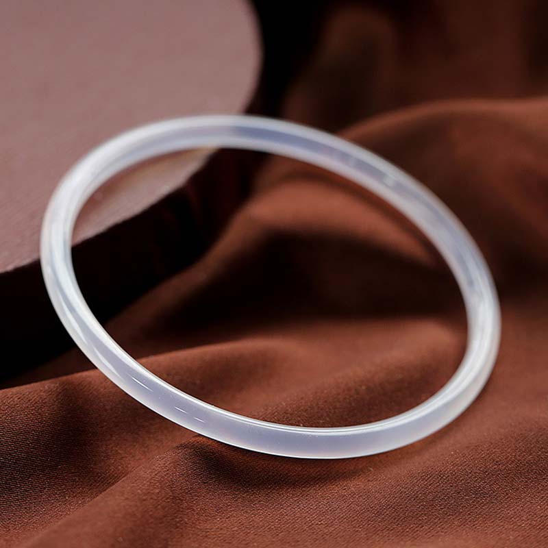 Natural Cyan White Jade Success Bracelet