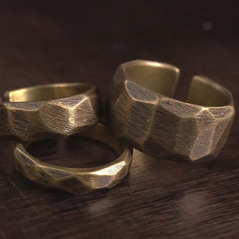 Tibetan Simple Design Copper Wealth Ring