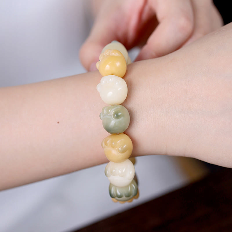Multilayered Bodhi Seed Bracelet with Cat Paw Charm: Calm & Harmony Anchor