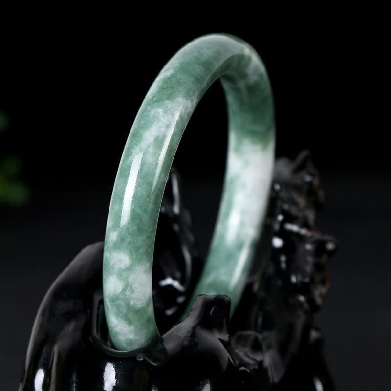 Natural Jade Luck Abundance Bangle Bracelet