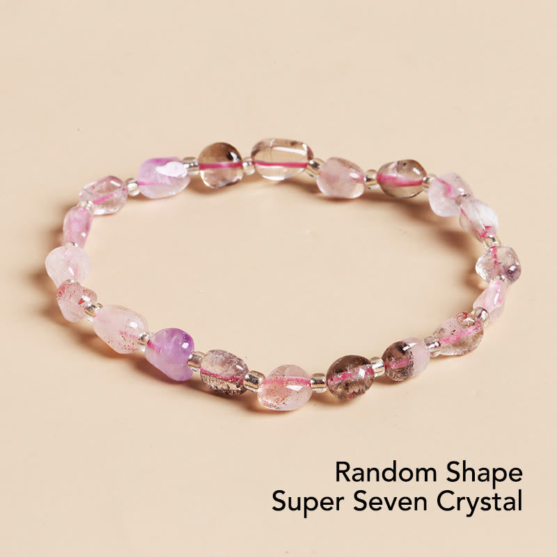 Natural Irregular Shape Raw Crystal Meditation Balance Bracelet