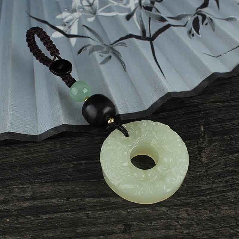 PiXiu Jade Peace Buckle Abundance Wealth Key Chain