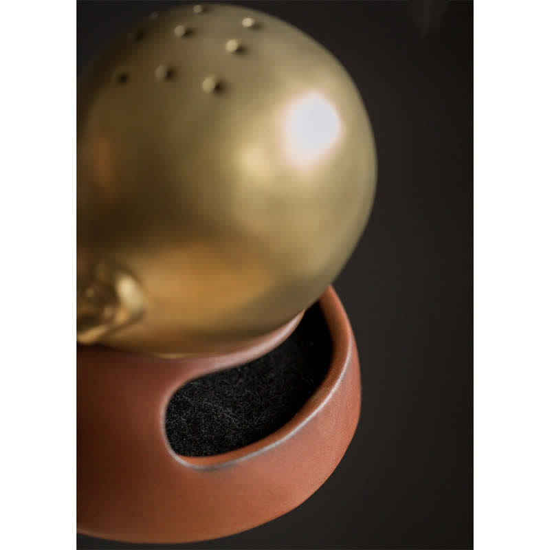 Handcrafted Ceramic Laughing Buddha Healing Incense Burner for Meditation