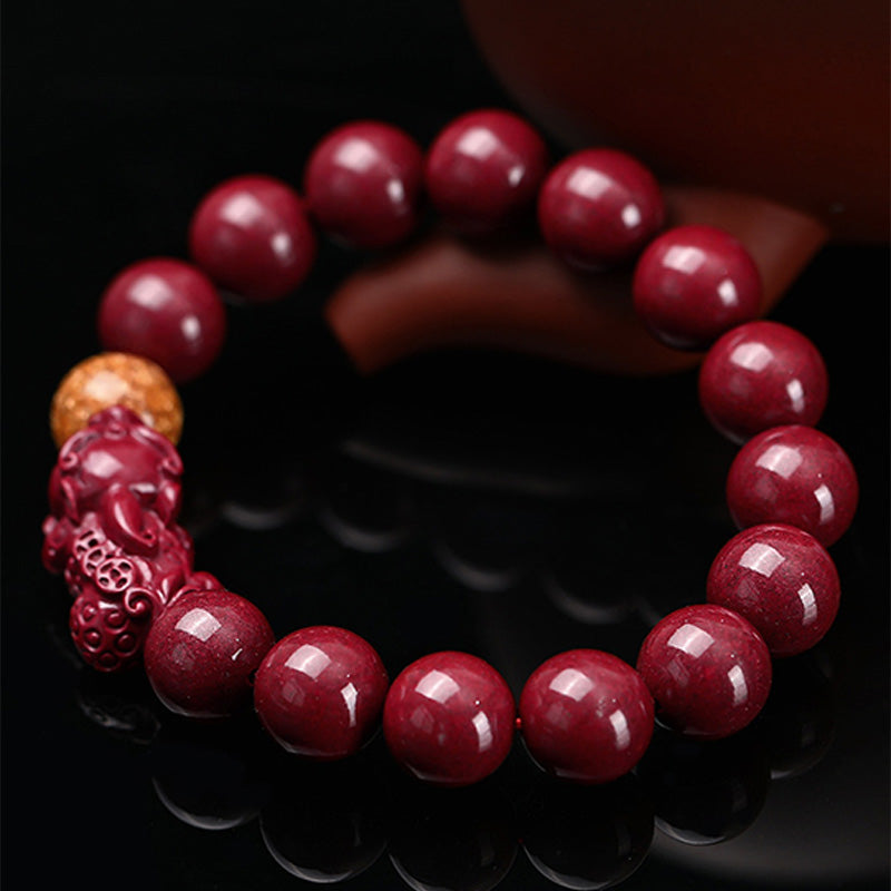 Tibetan Cinnabar Pixiu Calm Bracelet