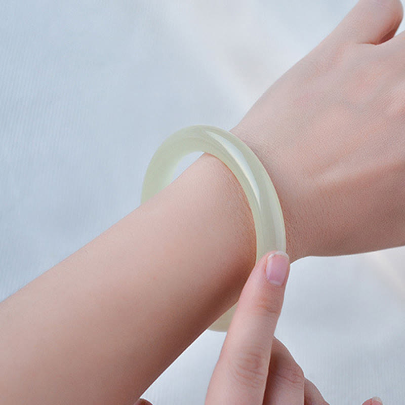 Natural Afghanistan Jade Abundance Cuff Bracelet Bangle