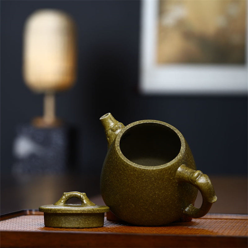 Yixing Semi-handmade Yellow Green Purple Clay Kung Fu Teapot 240ml