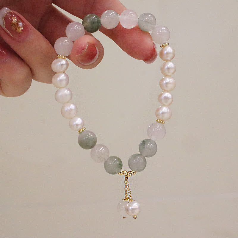 Natural Pearl Jade Healing Sincerity Bracelet