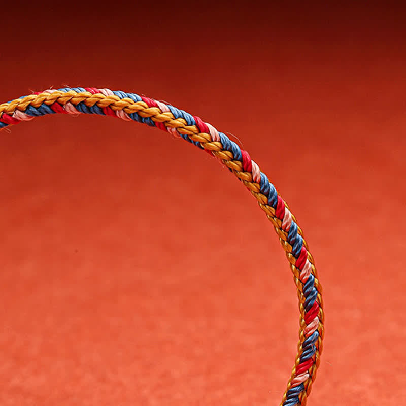 Handmade Dunhuang Color Luck Braid String Bracelet