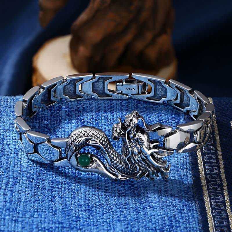 Vintage Dragon Pattern Engraved Success Bracelet
