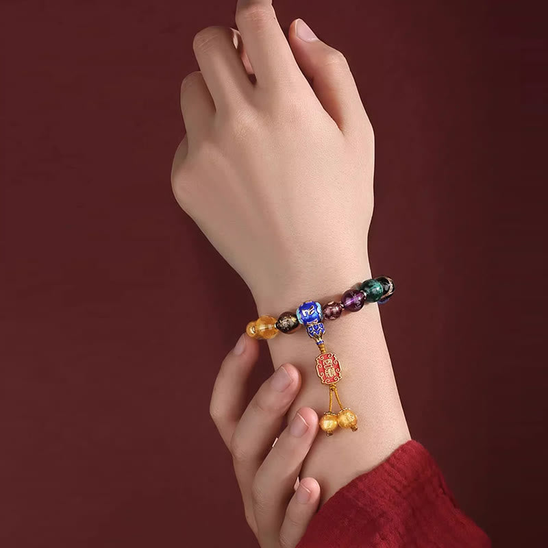 Tibetan Colorful Incense Ash Liuli Glass Bead Om Mani Padme Hum Dorje Vajra 18 Beads Wrist Mala