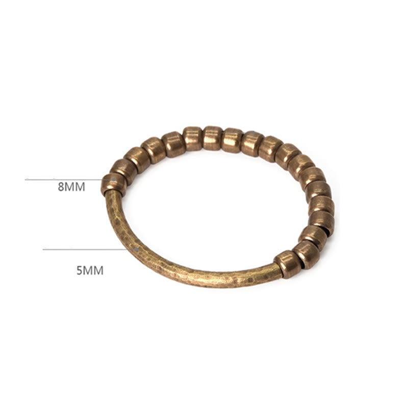 Simple Design Copper Brass Bead Luck Wealth Bracelet