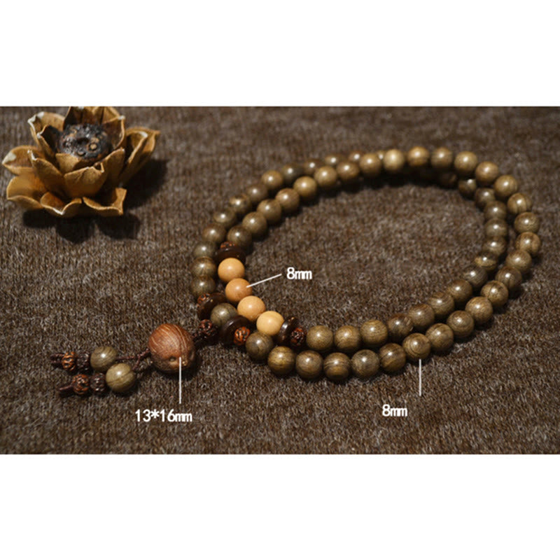Tibetan Aromatic Sandalwood Multi-Wrap 108 Beads Meditation Mala Bracelet