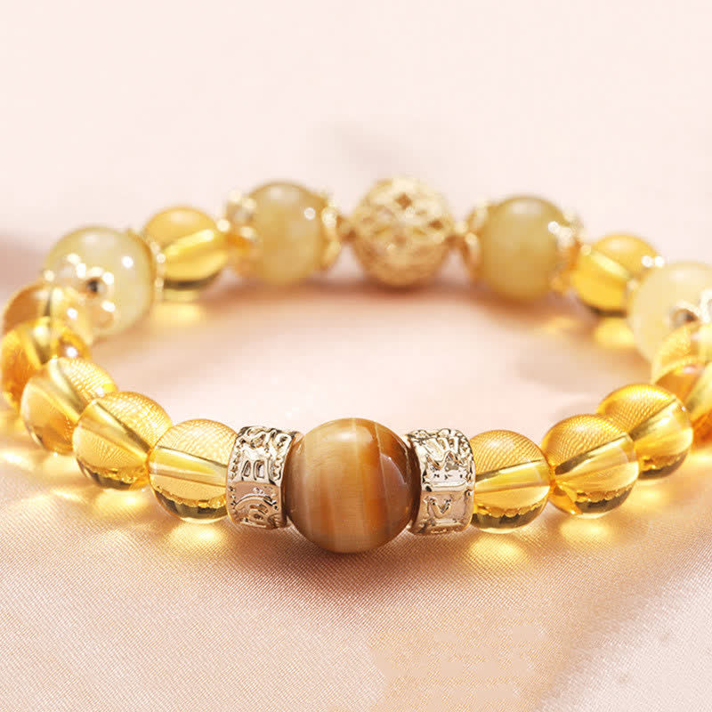 Handmade Natural Citrine Beaded Energy Bracelet