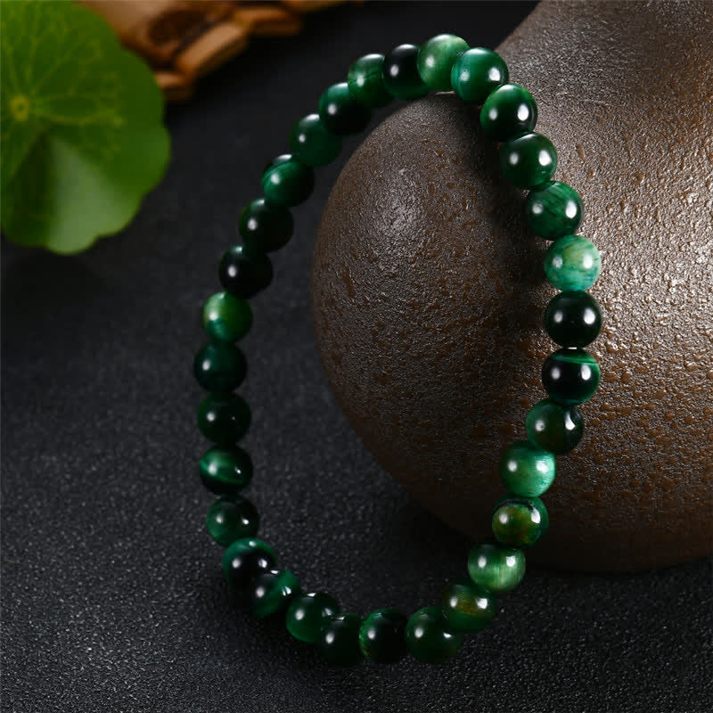 Natural Green Tiger Eye Strength Bracelet