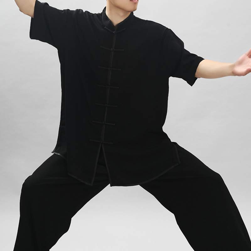 Meditation Zen Prayer Spiritual Tai Chi Qigong Practice Unisex Embroidery Clothing Set