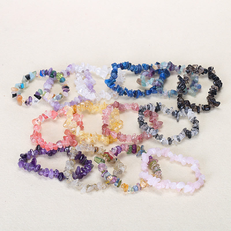 Irregular Cut Crystal Stone Bracelet | Natural Energy Anchor