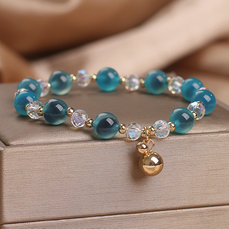 Candy Agate Healing Harmony Bead Charm Bracelet