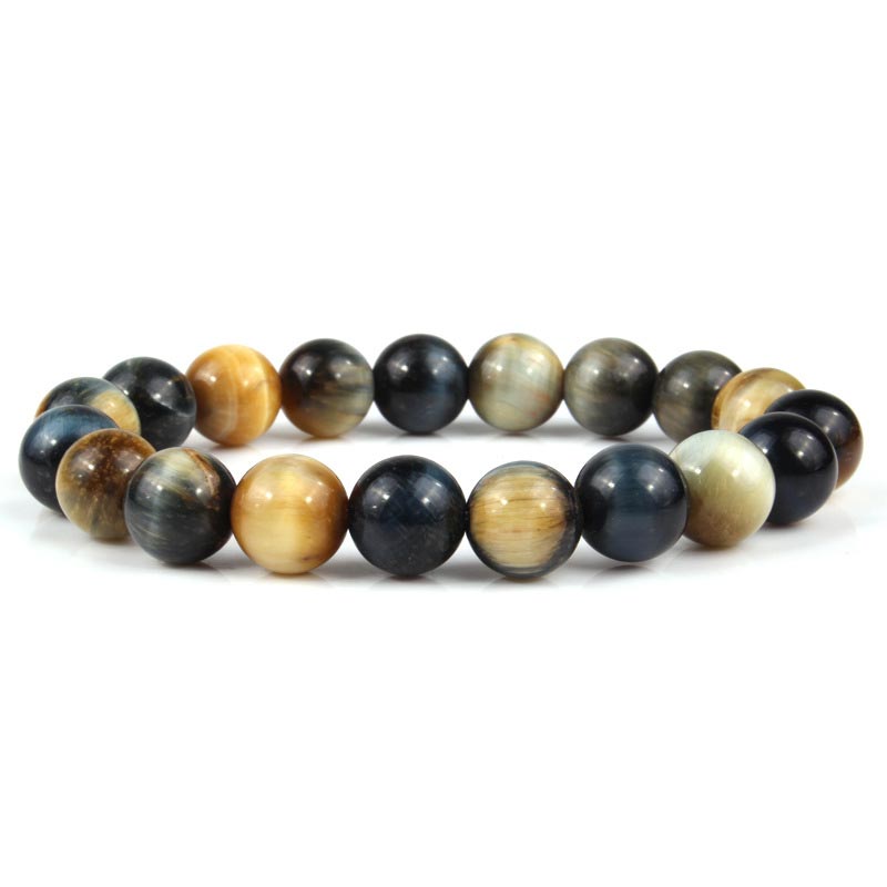 Tiger Eye Grounding Beaded Bracelet for Mental Clarity and Resilience