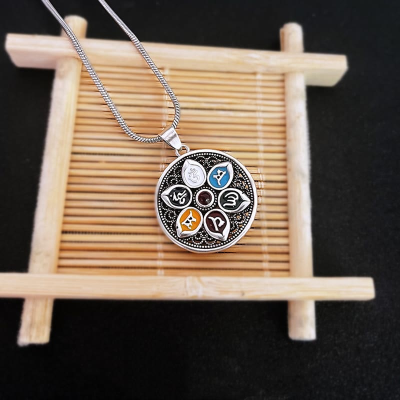 Tibetan Om Mani Padme Hum Purity Necklace Pendant