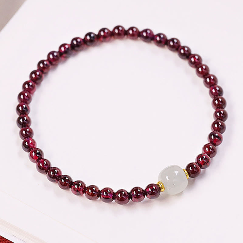 Natural Garnet Jade Bead Purification Bracelet