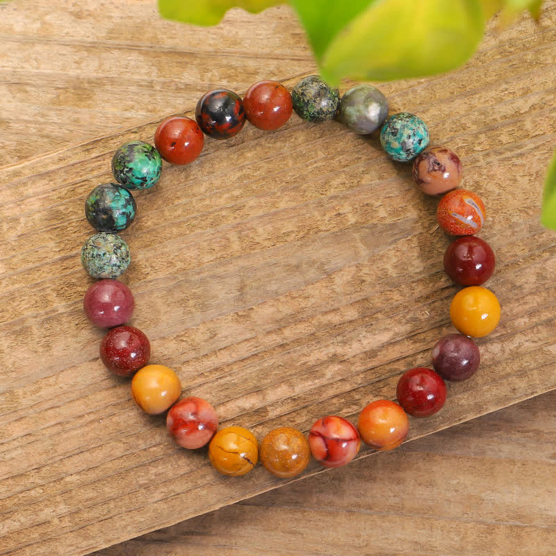 108 Mala Beads Mookaite Emotional Growth Bracelet Tassel Necklace Pendant