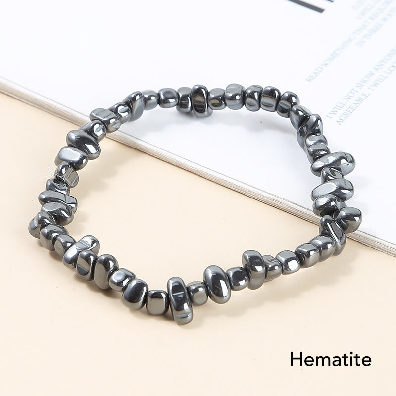 Irregular Cut Crystal Stone Bracelet | Natural Energy Anchor