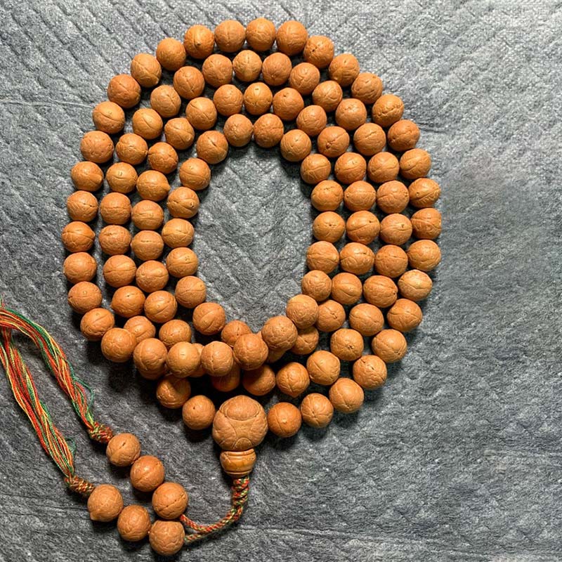 Handmade Nepal 108 Bodhi Seed Mala Tassel Bracelet